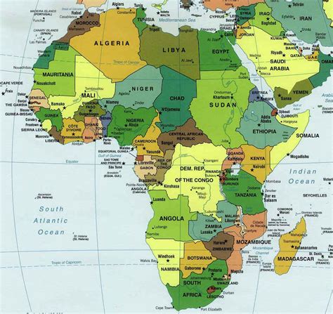 Infos Sur Carte Geographique Afrique Vacances Arts Guides Voyages