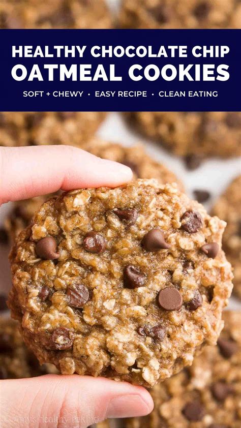 Easy Healthy Oatmeal Chocolate Chip Cookies Recipe Amy S Healthy Baking