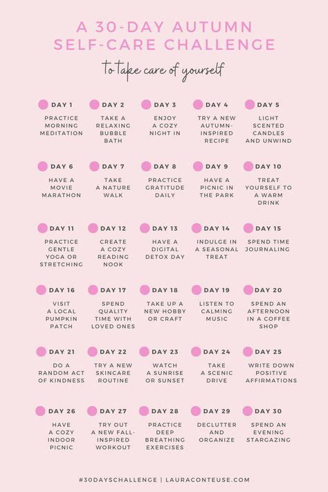 Self Care Challenge Ideas