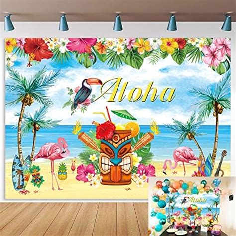 Amazon Hawaiian Aloha Backdrop 7x5FT Summer Beach Tropical Flower