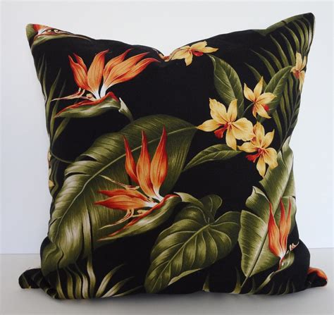 Tropical Print Throw Pillow Birds Of Paradise By Pillows4fun