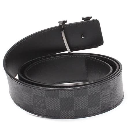 Louis Vuitton Ceinture LV Initiales Damier Graphite Toile Noir Ref