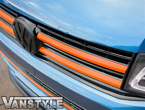 Orange Edition 2 Piece Front Grille Upper Trim VW T6 2015 Vanstyle