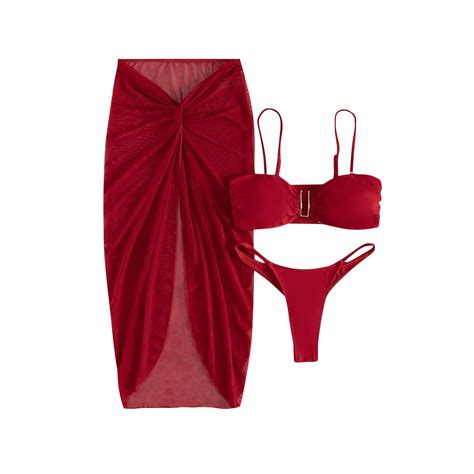 Utsjkr Savings Women S Piece Bikini Set Summer Fashion Swimsuit V Wired Bikini Bathing Suit