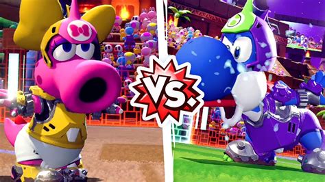 Mario Strikers Battle League Shellfish Birdo Vs Shellfish Yoshi