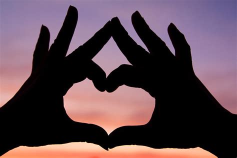 Hands Silhouette With Love Heart Photograph by Srijira Ruechapaisarnanak