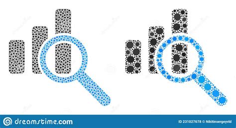 Expore Bar Chart Icon Composition With Covid Virus Biological Hazard