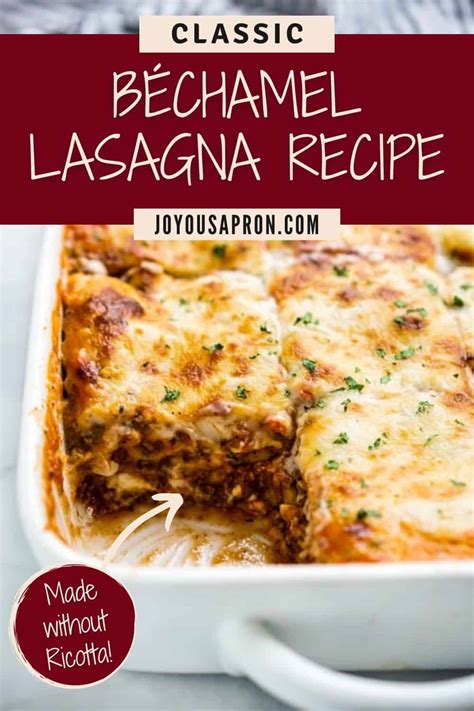 Lasagna with Béchamel sauce (The BEST) - Joyous Apron