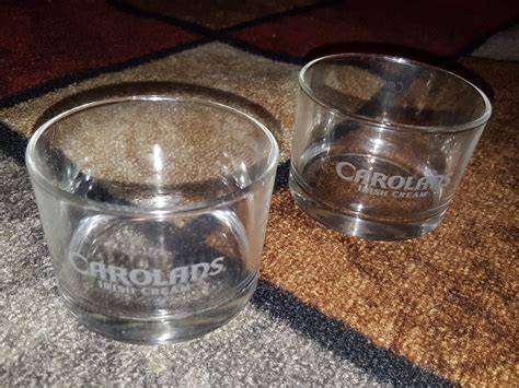 Lot 2 Carolan S Carolans Irish Cream Short Etched Glass EBay