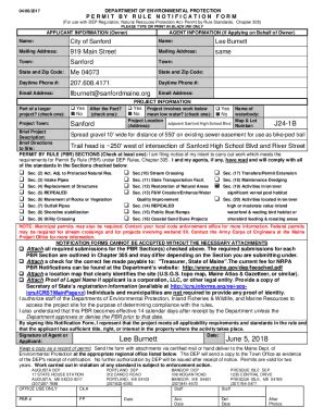 Fillable Online Department Of Environmental Protection Permit By Rule