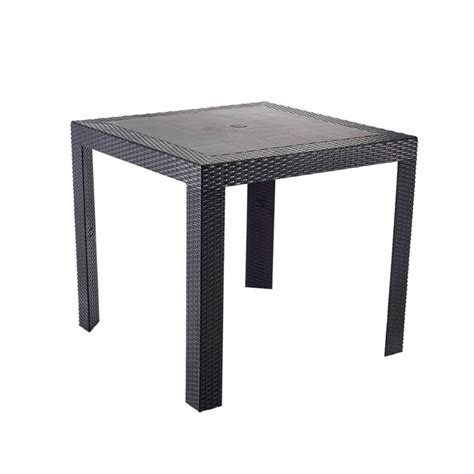 Mesa Quadrada Rattan Desmont Vel Preto Guia Da Loja