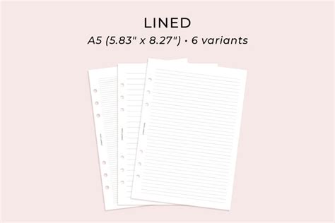 A5 Lined Paper Printable Writing Paper