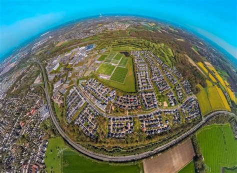 Dortmund Aus Der Vogelperspektive Fish Eye Perspektive Ensemble Der