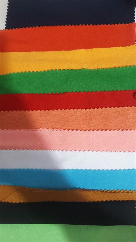 Polyester Cotton S Sinker Fabric Plain Solids Multicolour At