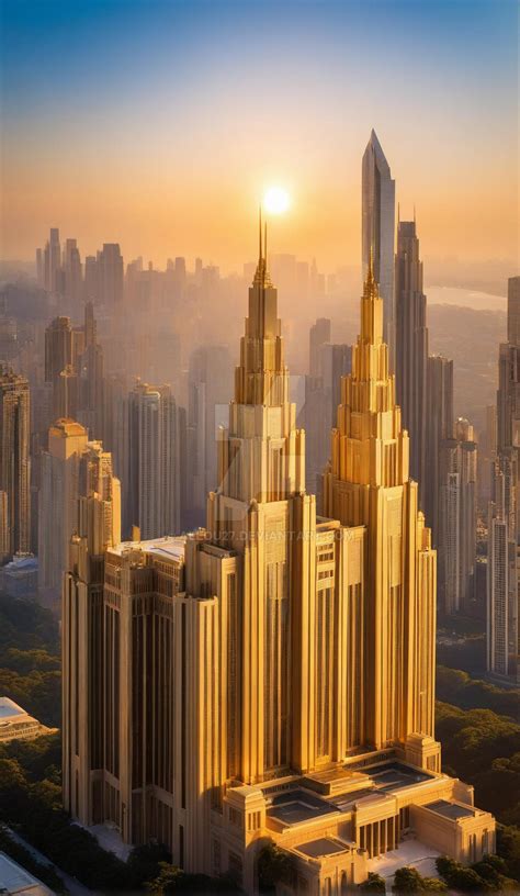 Deco Cityscape by aleou27 on DeviantArt