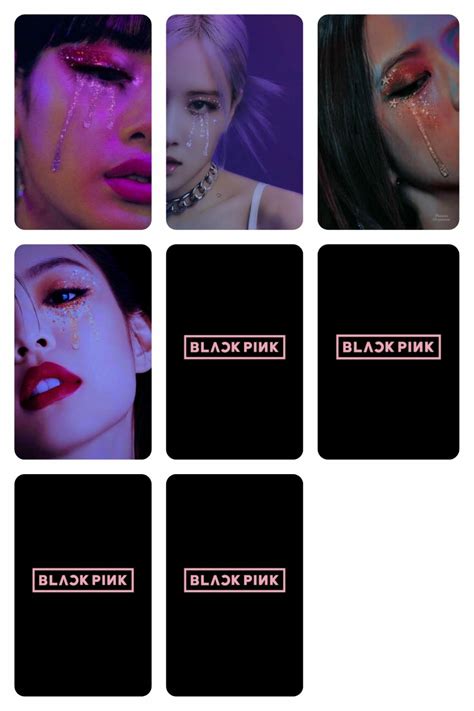 Blackpink photocards template Kart şablonu Süsleme çizimi Kartlar