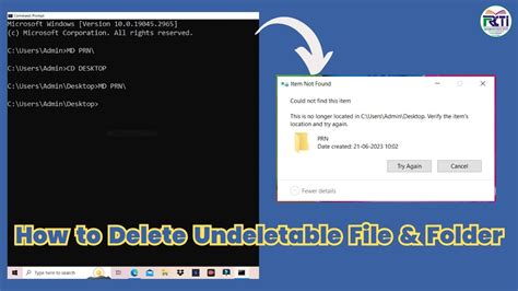 How To Delete Undeletable Folder In Windows 10 Or 11 Or 7 How To