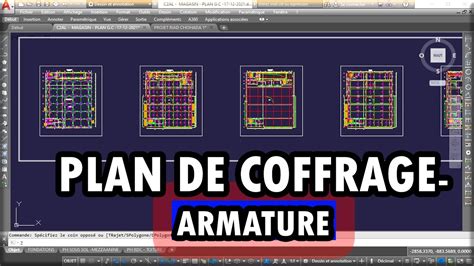 PLAN DE COFFRAGE SUR AUTOCAD YouTube