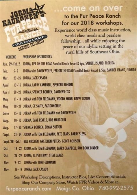 Jorma Kaukonen's Fur Peace Ranch Offers Music and Fun for 2018 | Grateful Web