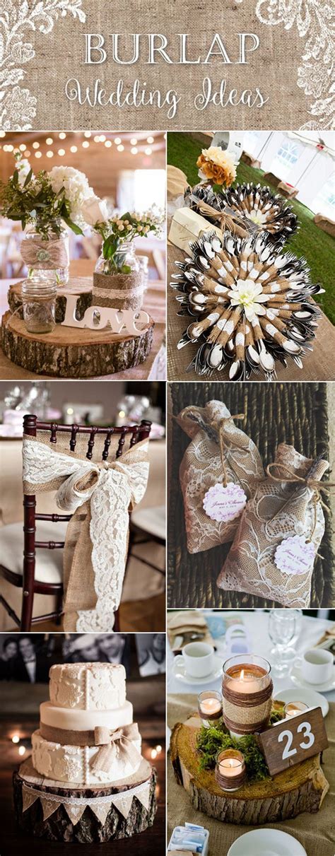 Top 20 Country Rustic Lace And Burlap Wedding Ideas Including Invitations And Favors