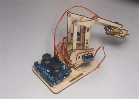 Intellectual development DIY wooden MeArm robotic arm learning full set ...