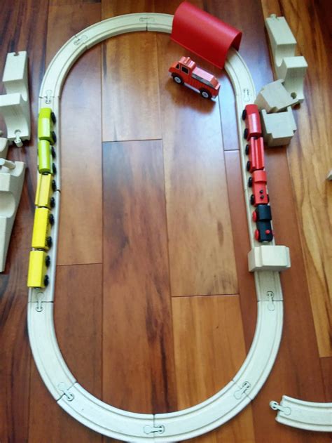 Ikea Wooden Toy Train Set with 35 Pieces Train Tracks and | Etsy