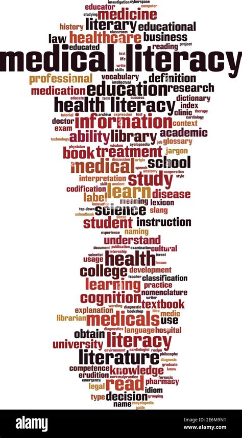 Medical Literacy Word Cloud Concept Collage Made Of Words About