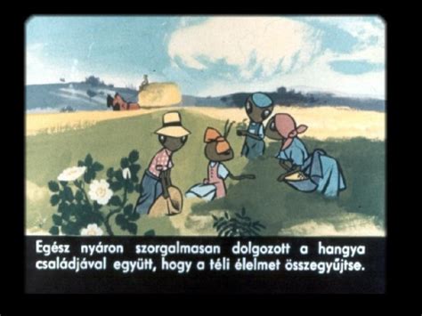 A tücsök és a hangya diafilm - játékpszichológia diafilm mese