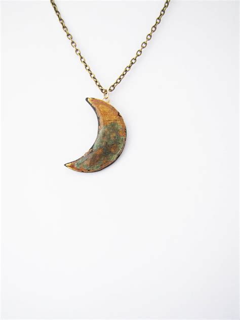Crescent Moon Necklace Minimalistic Necklace Moon Necklace Cosmic