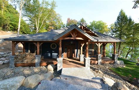 Lake Front Cottage In Muskoka Ont Timber Home Design And Construction