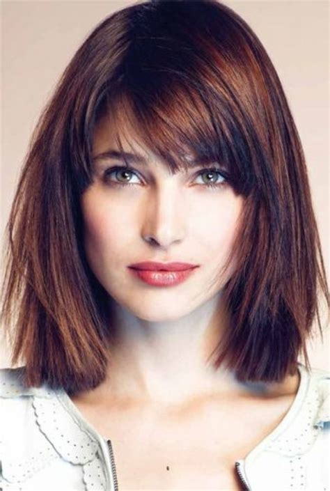 Best 25 Medium Haircuts With Bangs Ideas On Pinterest Hair Cuts For