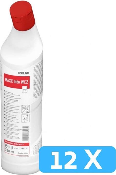 Ecolab Maxx Into WC2 Sanitairreiniger 12 X 750 Ml Bol