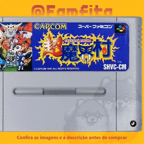 Super Ghouls N Ghosts Cartucho Original JP Super Famicom Jogo SNES
