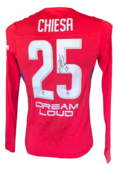 Autografo Di Federico Chiesa Su Maglia Ufficiale Store Fiorentina 2020