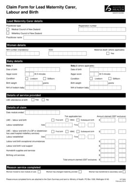 Maternity Claim Form Fill Online Printable Fillable Blank PdfFiller