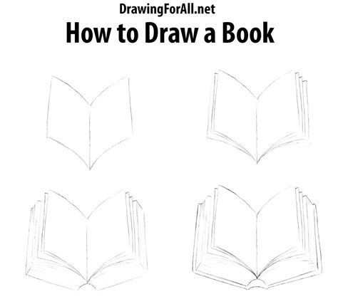 How To Draw A Open Book Easy Steps Bhars1984 Catill