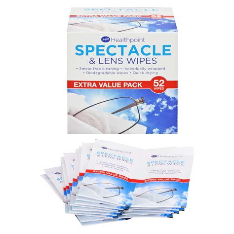 Wholesale Healthpoint Spectacle Lens Wipes 52 Pack Homeware Essentials