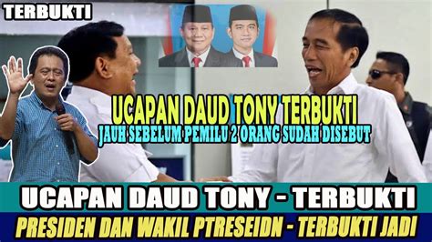 NGERI UCAPAN DAUD TONY TERBUKTI JADI DUNIA GEMPAR YouTube