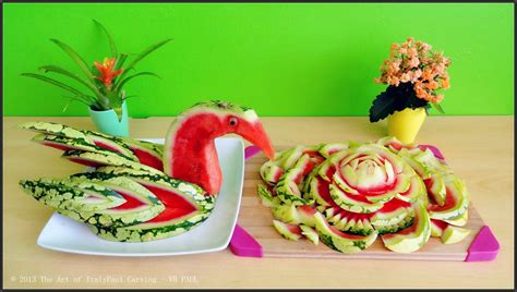 ItalyPaul Art In Fruit Vegetable Carving Lessons Watermelon Art