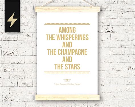 Great Gatsby Champagne Quote F Scott Fitzgerald The Great Etsy