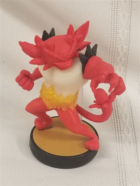 Nintendo Amiibo Incineroar Super Smash Bros Series Prototype Without