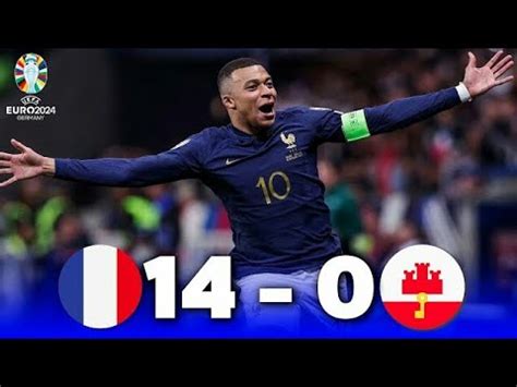 France Vs Gibraltar 14 0 All Goals And Highlights 2023 MBAPPE