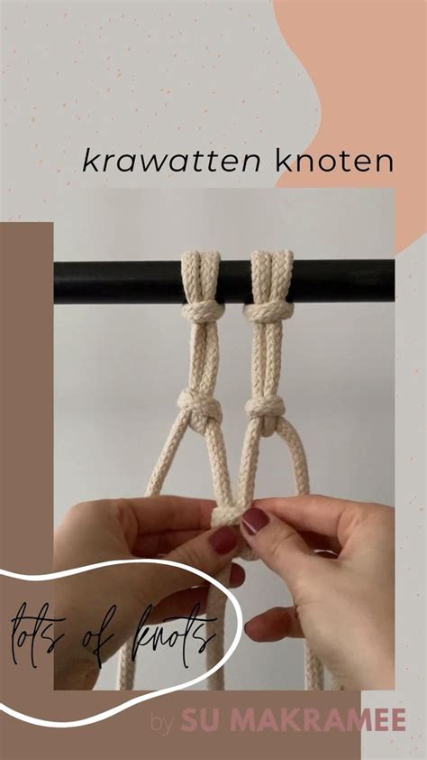 Macrame Knot Makramee Knoten Krawattenknoten SU MAKRAMEE Video