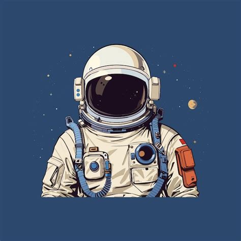 Vektor t shirt design für astronauten generiert ai Premium Vektor