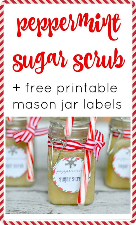 Free Printable Peppermint Sugar Scrub Labels Printable Word Searches