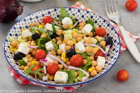 Insalata Di Ceci Con Feta E Olive Fresca Facile E Veloce