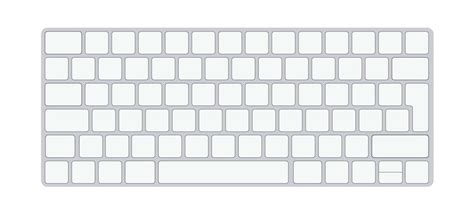 Premium Vector Modern Aluminum Computer Keyboard Isolated On White