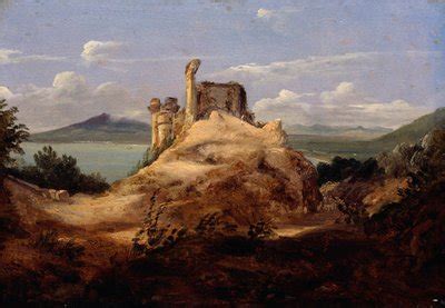 Castle At Castellammare Di Stabia By Anton Sminck Pitloo