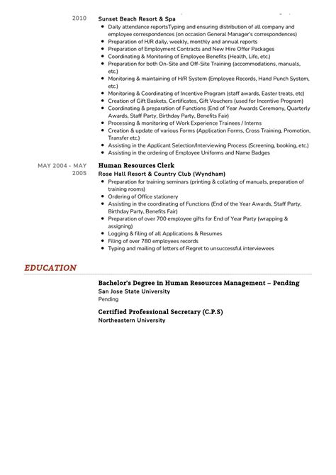 Human Resources Generalist Resume Example In 2024 Resumekraft