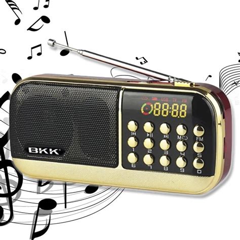 Радио проигрыватель на аккумуляторе карманный портативный FM ...
